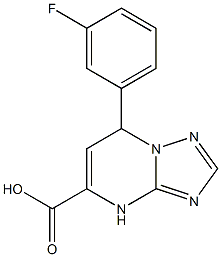 7-(3-fluorophenyl)-4,7-dihydro[1,2,4]triazolo[1,5-a]pyrimidine-5-carboxylic acid Struktur