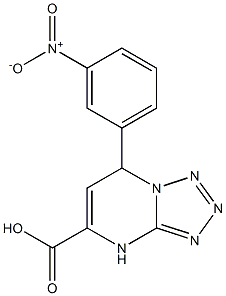 7-(3-nitrophenyl)-4,7-dihydrotetrazolo[1,5-a]pyrimidine-5-carboxylic acid Struktur