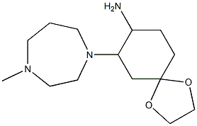 7-(4-methyl-1,4-diazepan-1-yl)-1,4-dioxaspiro[4.5]decan-8-amine Struktur