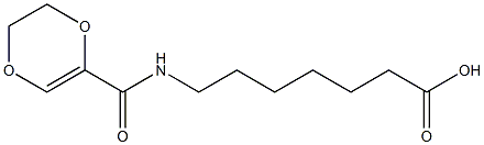 7-(5,6-dihydro-1,4-dioxin-2-ylformamido)heptanoic acid Struktur