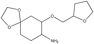 7-(oxolan-2-ylmethoxy)-1,4-dioxaspiro[4.5]decan-8-amine Struktur