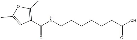 7-[(2,5-dimethyl-3-furoyl)amino]heptanoic acid Struktur