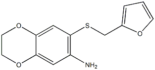 7-[(furan-2-ylmethyl)sulfanyl]-2,3-dihydro-1,4-benzodioxin-6-amine Struktur