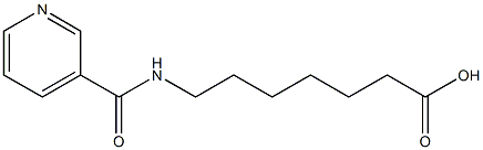 7-[(pyridin-3-ylcarbonyl)amino]heptanoic acid Struktur