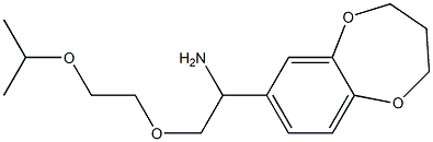 7-{1-amino-2-[2-(propan-2-yloxy)ethoxy]ethyl}-3,4-dihydro-2H-1,5-benzodioxepine Struktur