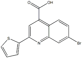 7-bromo-2-(thiophen-2-yl)quinoline-4-carboxylic acid Struktur