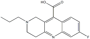 7-fluoro-2-propyl-1,2,3,4-tetrahydrobenzo[b]-1,6-naphthyridine-10-carboxylic acid Struktur