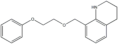 8-[(2-phenoxyethoxy)methyl]-1,2,3,4-tetrahydroquinoline Struktur