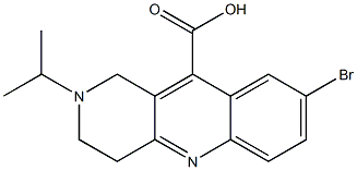 8-bromo-2-isopropyl-1,2,3,4-tetrahydrobenzo[b]-1,6-naphthyridine-10-carboxylic acid Struktur