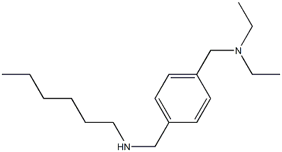 diethyl({4-[(hexylamino)methyl]phenyl}methyl)amine Struktur