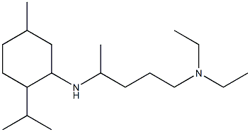 diethyl(4-{[5-methyl-2-(propan-2-yl)cyclohexyl]amino}pentyl)amine Struktur