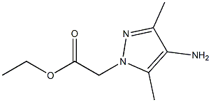 ethyl 2-(4-amino-3,5-dimethyl-1H-pyrazol-1-yl)acetate Struktur