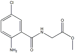 methyl [(2-amino-5-chlorobenzoyl)amino]acetate Struktur