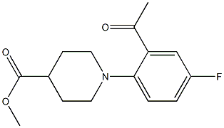 methyl 1-(2-acetyl-4-fluorophenyl)piperidine-4-carboxylate Struktur