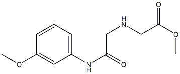 methyl 2-({[(3-methoxyphenyl)carbamoyl]methyl}amino)acetate Struktur