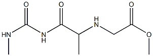 methyl 2-({1-[(methylcarbamoyl)amino]-1-oxopropan-2-yl}amino)acetate Struktur