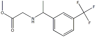 methyl 2-({1-[3-(trifluoromethyl)phenyl]ethyl}amino)acetate Struktur