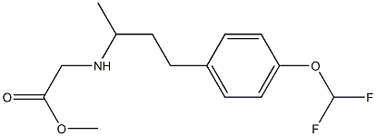 methyl 2-({4-[4-(difluoromethoxy)phenyl]butan-2-yl}amino)acetate Struktur