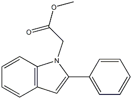 methyl 2-(2-phenyl-1H-indol-1-yl)acetate Struktur