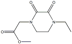 methyl 2-(4-ethyl-2,3-dioxopiperazin-1-yl)acetate Struktur