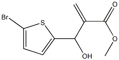 methyl 2-[(5-bromothiophen-2-yl)(hydroxy)methyl]prop-2-enoate Struktur