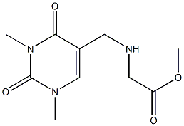 methyl 2-{[(1,3-dimethyl-2,4-dioxo-1,2,3,4-tetrahydropyrimidin-5-yl)methyl]amino}acetate Struktur