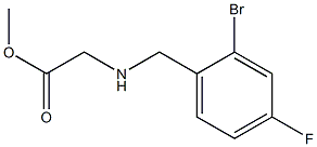 methyl 2-{[(2-bromo-4-fluorophenyl)methyl]amino}acetate Struktur