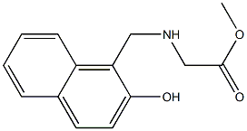 methyl 2-{[(2-hydroxynaphthalen-1-yl)methyl]amino}acetate Struktur