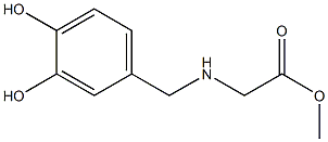 methyl 2-{[(3,4-dihydroxyphenyl)methyl]amino}acetate Struktur