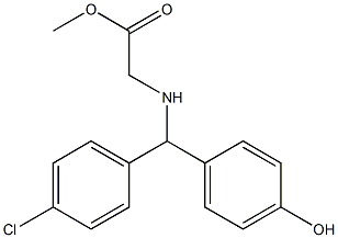 methyl 2-{[(4-chlorophenyl)(4-hydroxyphenyl)methyl]amino}acetate Struktur