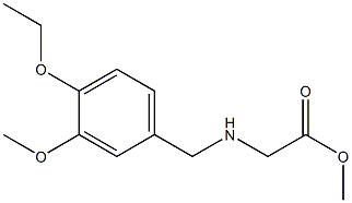 methyl 2-{[(4-ethoxy-3-methoxyphenyl)methyl]amino}acetate Struktur