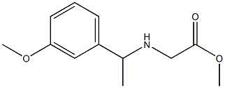 methyl 2-{[1-(3-methoxyphenyl)ethyl]amino}acetate Struktur