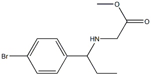 methyl 2-{[1-(4-bromophenyl)propyl]amino}acetate Struktur