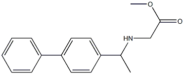 methyl 2-{[1-(4-phenylphenyl)ethyl]amino}acetate Struktur