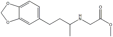 methyl 2-{[4-(2H-1,3-benzodioxol-5-yl)butan-2-yl]amino}acetate Struktur