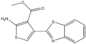 methyl 2-amino-4-(1,3-benzothiazol-2-yl)thiophene-3-carboxylate Struktur