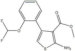 methyl 2-amino-4-[2-(difluoromethoxy)phenyl]thiophene-3-carboxylate Struktur