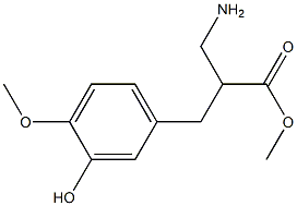 methyl 3-amino-2-[(3-hydroxy-4-methoxyphenyl)methyl]propanoate Struktur