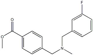 methyl 4-({[(3-fluorophenyl)methyl](methyl)amino}methyl)benzoate Struktur