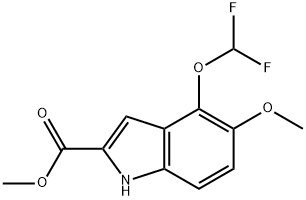 methyl 4-(difluoromethoxy)-5-methoxy-1H-indole-2-carboxylate Struktur