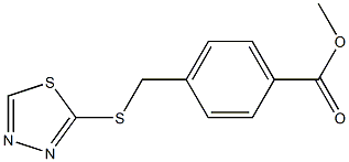 methyl 4-[(1,3,4-thiadiazol-2-ylsulfanyl)methyl]benzoate Struktur