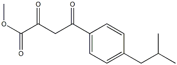 methyl 4-[4-(2-methylpropyl)phenyl]-2,4-dioxobutanoate Struktur