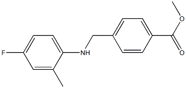 methyl 4-{[(4-fluoro-2-methylphenyl)amino]methyl}benzoate Struktur