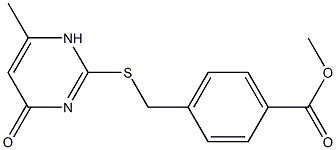 methyl 4-{[(6-methyl-4-oxo-1,4-dihydropyrimidin-2-yl)sulfanyl]methyl}benzoate Struktur