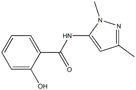 N-(1,3-dimethyl-1H-pyrazol-5-yl)-2-hydroxybenzamide Struktur