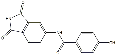 N-(1,3-dioxo-2,3-dihydro-1H-isoindol-5-yl)-4-hydroxybenzamide Struktur