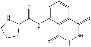 N-(1,4-dioxo-1,2,3,4-tetrahydrophthalazin-5-yl)pyrrolidine-2-carboxamide Struktur