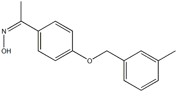 N-(1-{4-[(3-methylphenyl)methoxy]phenyl}ethylidene)hydroxylamine Struktur