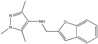 N-(1-benzofuran-2-ylmethyl)-1,3,5-trimethyl-1H-pyrazol-4-amine Struktur