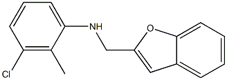 N-(1-benzofuran-2-ylmethyl)-3-chloro-2-methylaniline Struktur